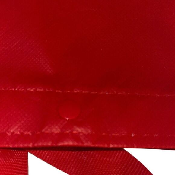 Lululemon Red Reusable Double Strap Carryall Shopper Tote Bag Ladies 16"x 14" - Picture 5 of 10